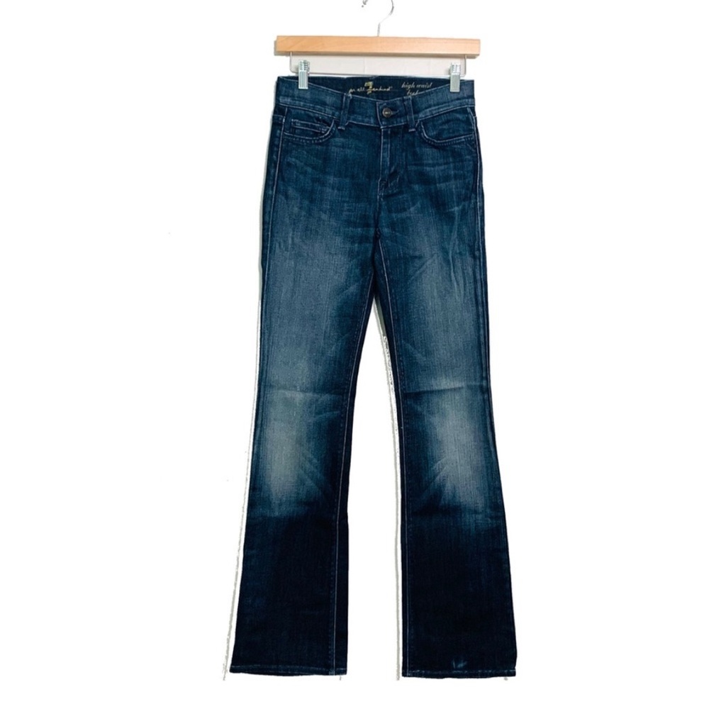 7 For All Mankind Dark Blue Boot Cut Jeans